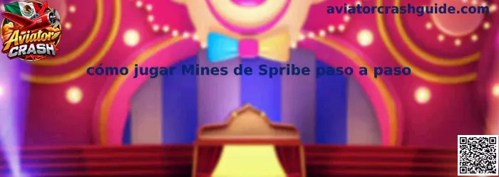 Imagen informativa de cómo jugar Mines de Spribe paso a paso, con referencia al tablero, las casillas y la dinámica del juego